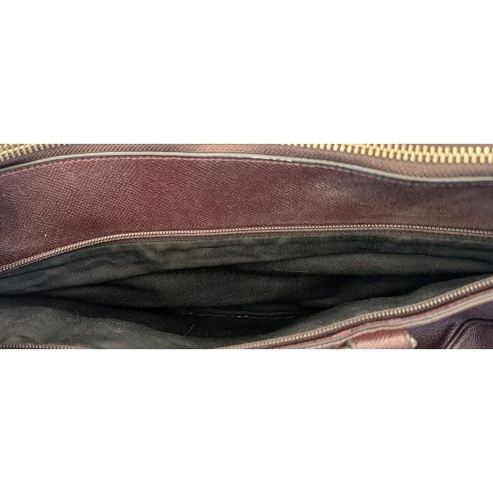 COACH F59141 Metropolitan Crossgrain Brown Leather Briefcase Laptop Bag - READ!